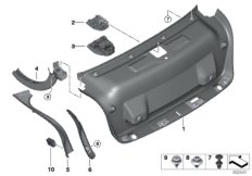Obudowa pokrywy bagażnika (51_A443) dla BMW 3' G20 330iX Lim USA