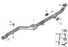 Katalizator/Przednia część tłumika (18_1737) dla BMW X7 G07 X7 30dX SAV RUS