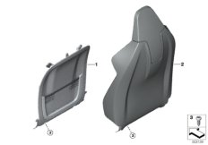Fotel przedni, osłony oparcia (52_4623) dla BMW X4 M F98 X4 M SAC USA