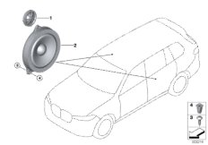 Elem. poj. sys. Top-HiFi drzwi tylne (65_3055) dla BMW X7 G07 X7 50iX SAV USA