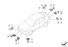 Park Distance Control (PDC) (66_0482) dla BMW X4 G02 X4 30iX SAC RUS