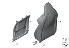 Fotel przedni, osłony oparcia (52_4614) dla BMW X3 M F97 X3 M SAV ECE