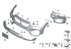 Obudowa zderzaka przedniego (51_A710) dla BMW X1 F48 LCI X1 28i SAV USA