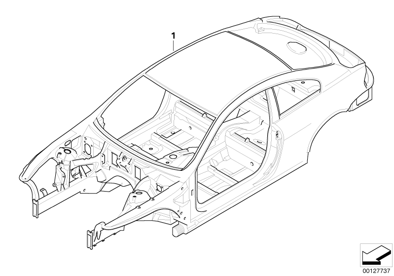 Szkielet karoserii  (41_1561) dla BMW 6' E63 LCI 635d Cou ECE