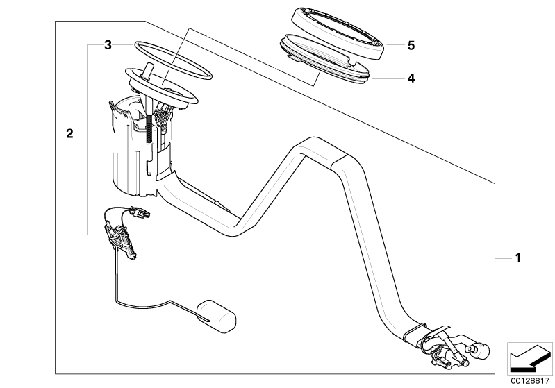 Pompa paliwowa/Czujnik poziomu prawy  (16_1527) dla BMW 6' E63 LCI 635d Cou ECE