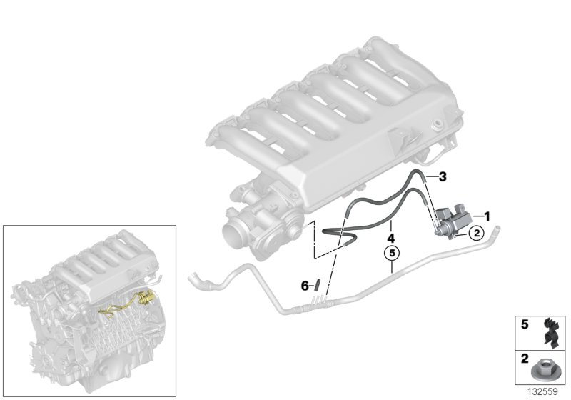 Sterowanie podciśnieniowe-AGR  (11_8892) dla BMW 6' E63 LCI 635d Cou ECE