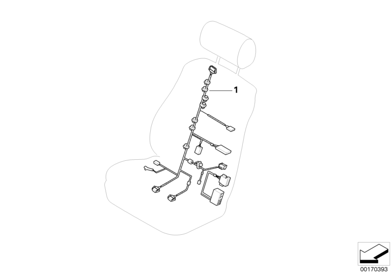 Wiązka przewodów fotela  (61_2364) dla BMW 6' E63 LCI 635d Cou ECE