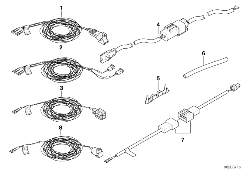 Kabel naprawczy pod. powietrznej  (61_7300) dla BMW 6' E63 LCI 635d Cou ECE