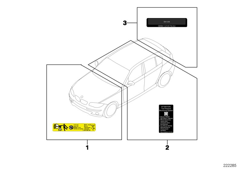 Tabliczka informacyjna  (71_1297) dla BMW X6 G06 LCI X6 30dX SAC ECE