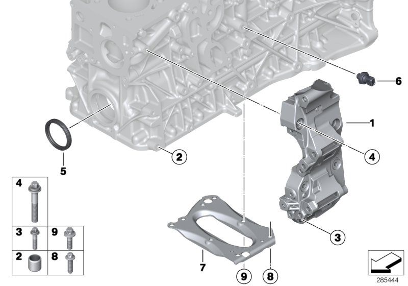 Skrzynia korbowa cylind./Elementy dod.  (11_4976) dla BMW 4' F33 LCI 435dX Cab ECE