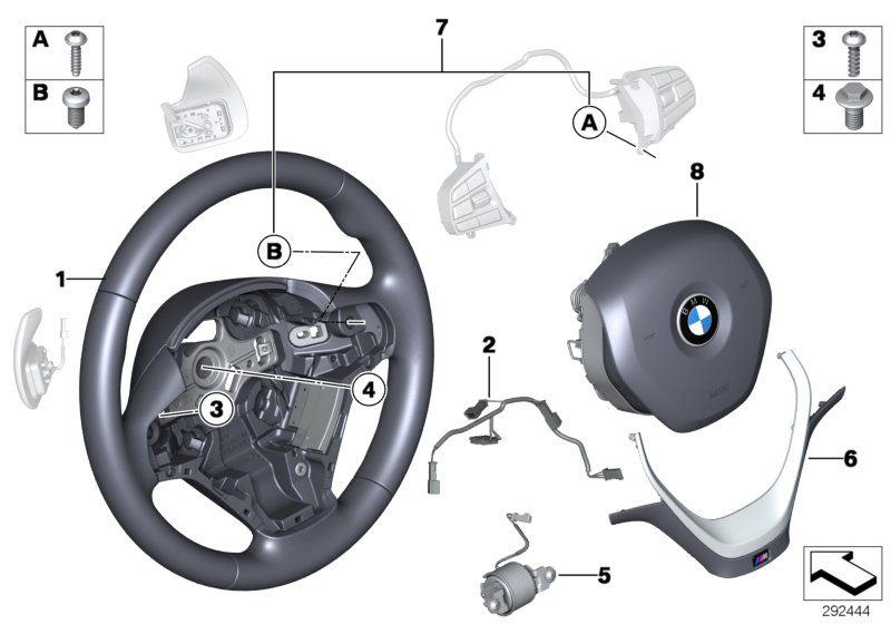 Kier.sport z pod.pow. wielof./Paddles  (32_2308) dla BMW 2' F23 LCI 218i Cab ECE