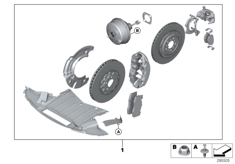 Zest. dopos., hamulec karbonowo-ceram. M  (03_5132) dla BMW 5' F90 M5 LCI M5 CS Lim ECE