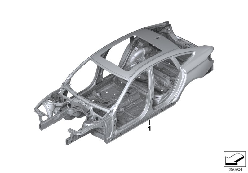 Szkielet karoserii  (41_2230) dla BMW 3' F34 GT LCI 340i Gra ECE