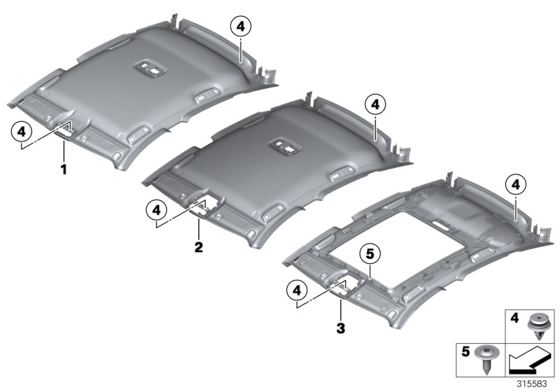 podsufitka  (51_9040) dla BMW 3' F34 GT LCI 340i Gra ECE