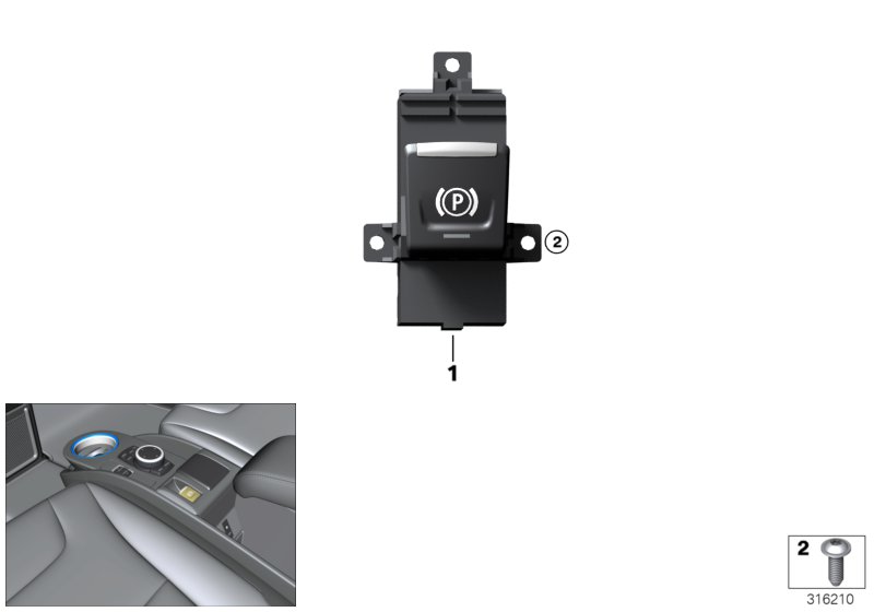 Przełącznik hamulca parkingowego  (61_3157) dla BMW i i3 I01 LCI i3 120Ah Meg ECE