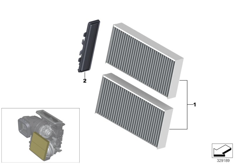 Mikrofiltr z węglem aktywnym  (64_2034) dla MINI F56 LCI Cooper S 3-drzwiowy ECE