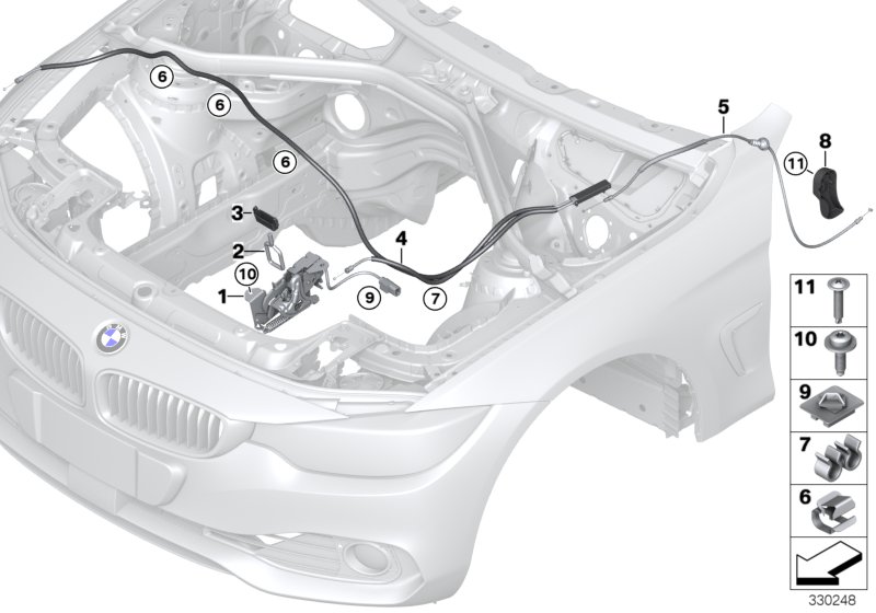 System zamykania pokrywy silnika  (41_2318) dla BMW 4' F33 LCI 435dX Cab ECE