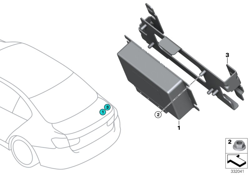 Sterownik regulowanej blokady tylnej osi  (61_3317) dla BMW 2' F87 M2 LCI M2 CS Cou ECE