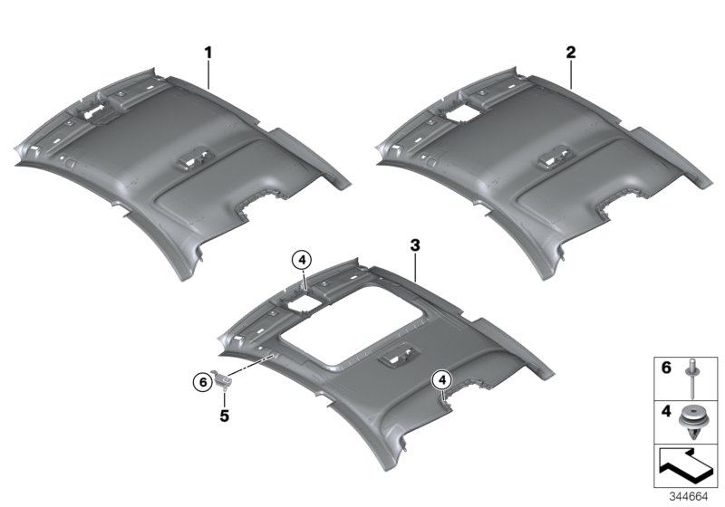 podsufitka  (51_9412) dla BMW 2' F22 LCI 218i Cou ECE