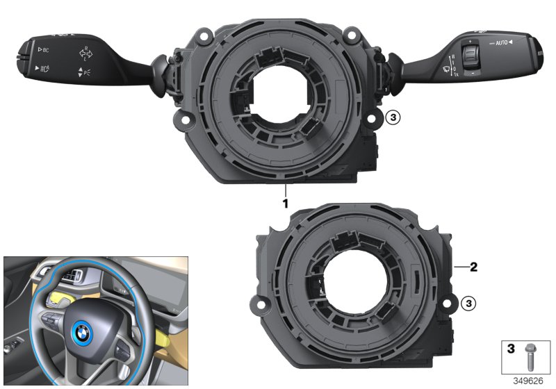 Centrum sterowania kolumny kierownicy  (61_3496) dla BMW i i8 I12 LCI i8 Cou ECE