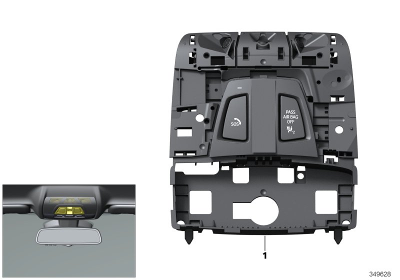 Centrum funkcyjne dachu  (61_3497) dla BMW i i8 I12 LCI i8 Cou ECE