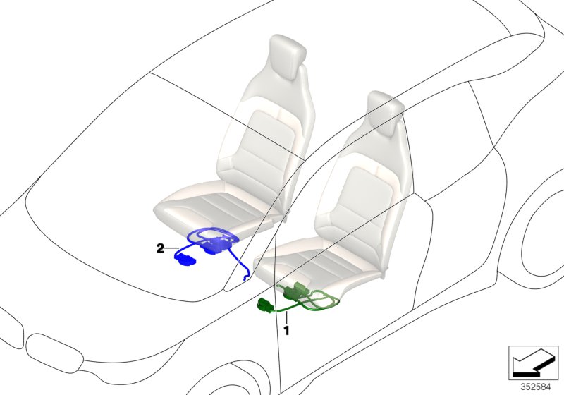 Wiązka przewodów fotela  (61_3570) dla BMW i i3 I01 LCI i3 120Ah Meg ECE