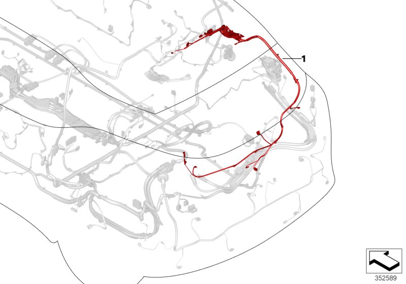 Wiązka przewodów pokrywy bagażnika  (61_3571) dla BMW i i3 I01 LCI i3 120Ah Meg ECE