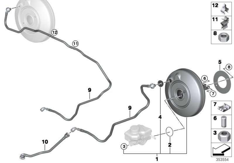 Serwomechanizm ukł. hamulcowego  (34_3050) dla MINI Cabrio F57 LCI Cooper Cabrio ECE