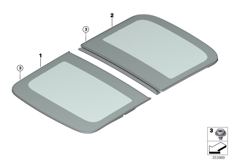 Dach panoramiczny, pokrywa szklana  (54_0487) dla MINI F56 LCI Cooper 3-drzwiowy ECE