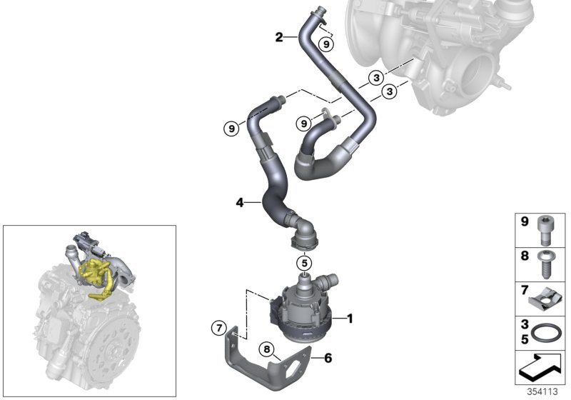 Układ chłodzenia turbosprężarki  (11_5356) dla BMW i i8 I15 i8 Roa ECE