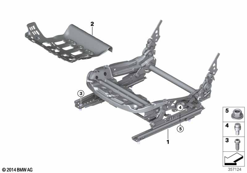 Fotel przedni, rama fotela  (52_4011) dla BMW i i8 I12 LCI i8 Cou ECE