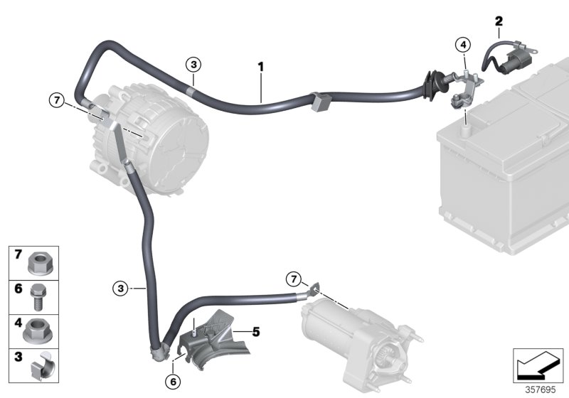 Przewód akumulatora / rozrusznika  (12_2657) dla MINI Cabrio F57 LCI Cooper Cabrio ECE