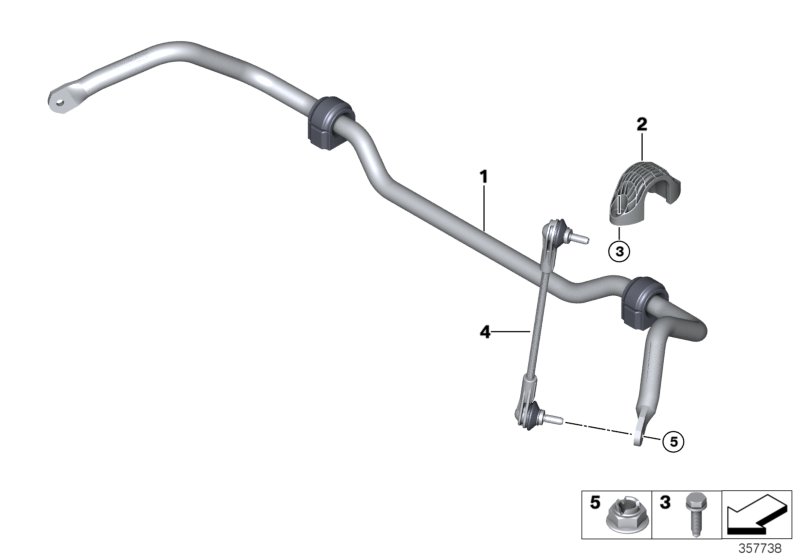 Stabilizator przedni  (31_2024) dla MINI F56 LCI Cooper S 3-drzwiowy ECE