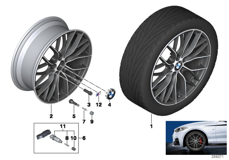 Obr.BMW ze st.le. M, szpr.pod. 405-19''  (36_1944) dla BMW 2' F23 LCI M240i Cab ECE