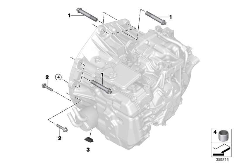 Skrzynia bieg., mocowanie/Elementy dod.  (24_1435) dla BMW X1 F48 LCI X1 20i SAV ECE