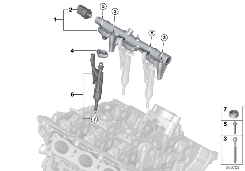 Szyna rail / wtryskiwacz  (13_1616) dla BMW X2 F39 X2 18i SAC ECE