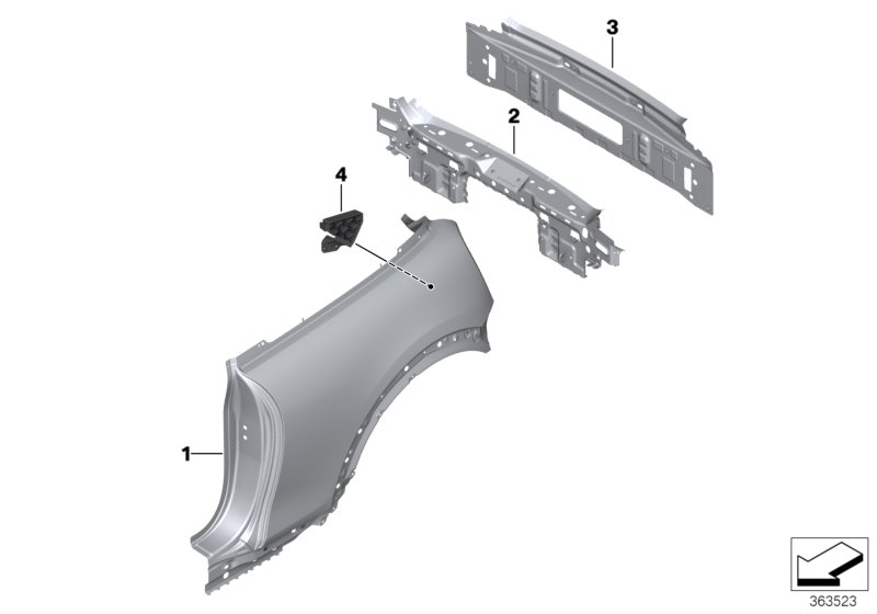 Ściana boczna/Okładzina tylna  (41_2304) dla MINI Cabrio F57 LCI JCW Cabrio ECE