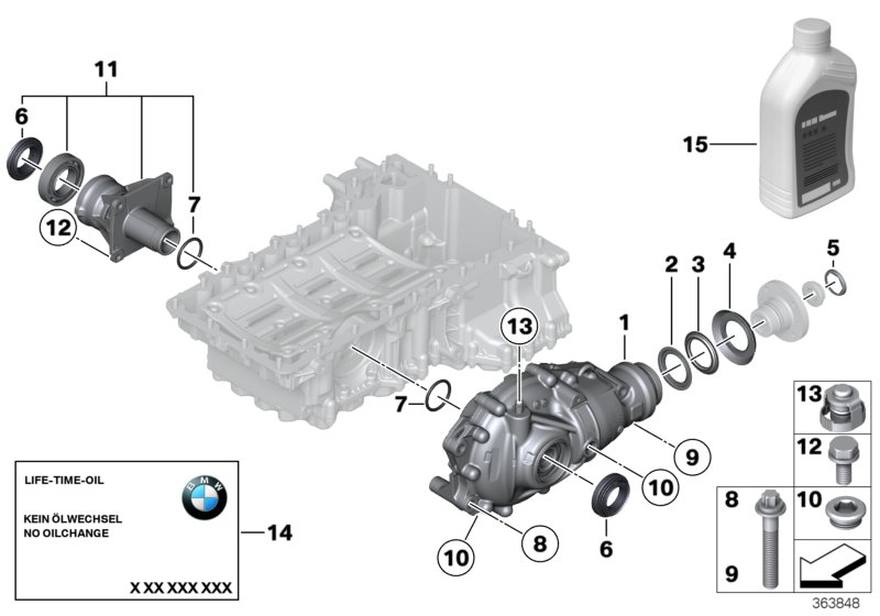 Przekładnia przedniej osi 170AL  (31_1650) dla BMW 7' G12 LCI 740LdX Lim ECE