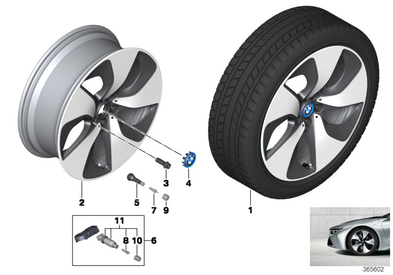 Obr. BMW ze st. le.,wz.turbiny 444-20''  (36_2008) dla BMW i i8 I15 i8 Roa ECE