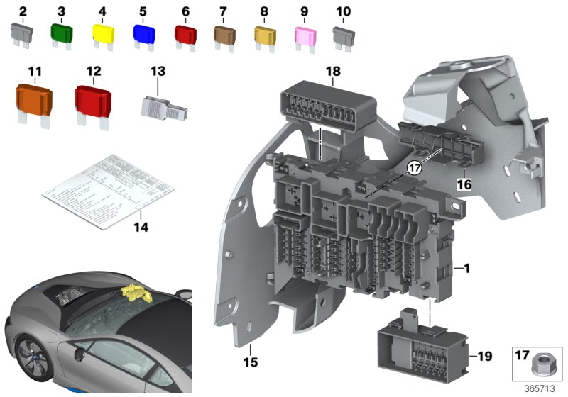 Rozdzielacz prądu  (61_3823) dla BMW i i8 I12 LCI i8 Cou ECE