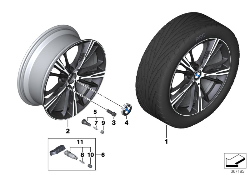 Obr. BMW, st.le. szpr. gw. 660 - 20''  (36_2022) dla BMW 4' F33 LCI 435dX Cab ECE