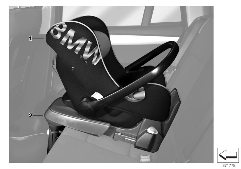 BMW Baby Seat 0+  (03_3011) dla BMW 2' F45 Active Tourer LCI 220d Act ECE
