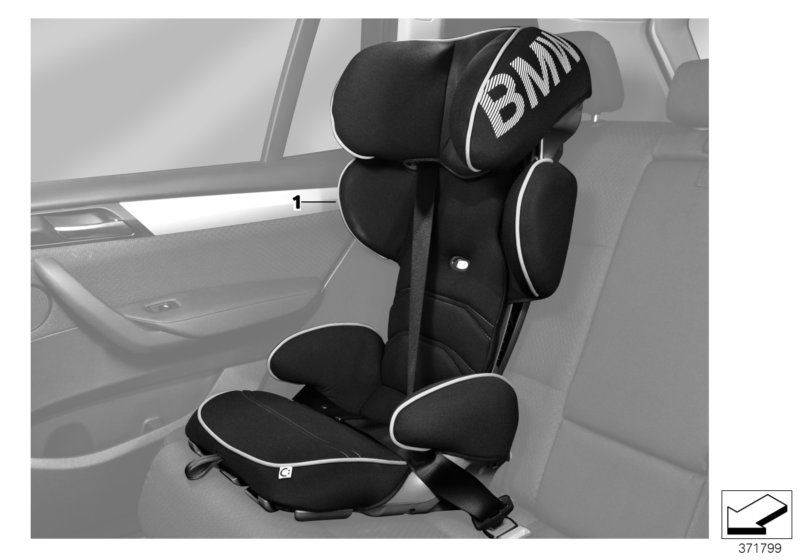 BMW Junior Seat 2/3  (03_3010) dla BMW 2' F45 Active Tourer LCI 220i Act ECE