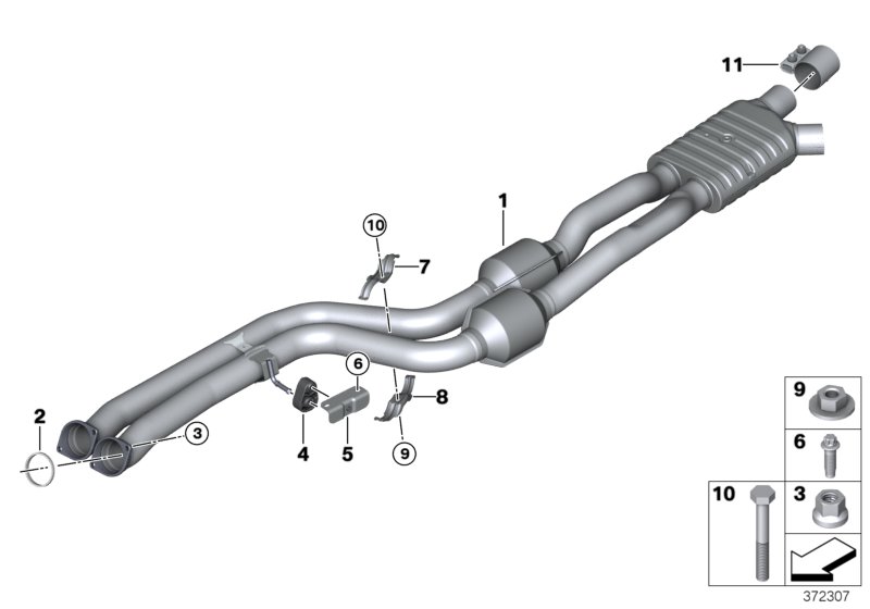 Katalizator/Środkowa część tłumika  (18_1090) dla BMW 2' F87 M2 LCI M2 CS Cou ECE