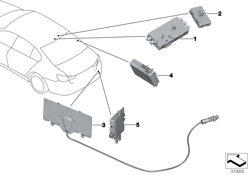 Elementy systemów antenowych  (65_3612) dla BMW 7' G12 LCI 745Le Lim ECE