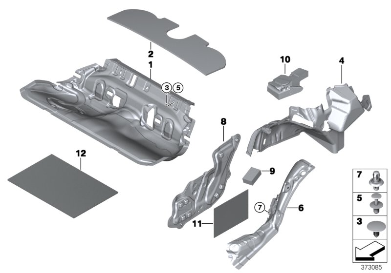 Izolacja dźwiękowa tylna  (51_9153) dla BMW 3' F34 GT LCI 340i Gra ECE