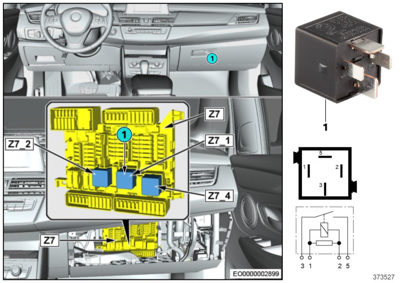 Przekaźnik zacisku 30B Z7_1  (61_5099) dla BMW X1 F48 LCI X1 18i SAV ECE
