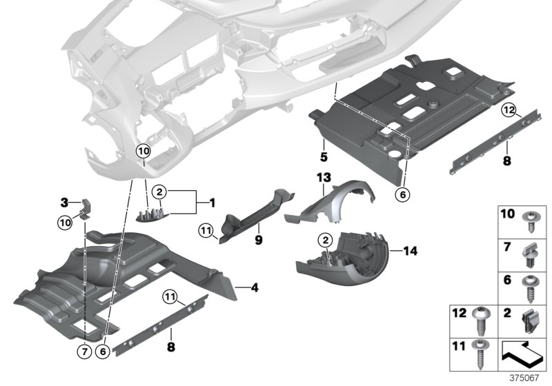 Elementy dod. tablicy przyrządów na dole  (51_9665) dla BMW i i8 I15 i8 Roa ECE