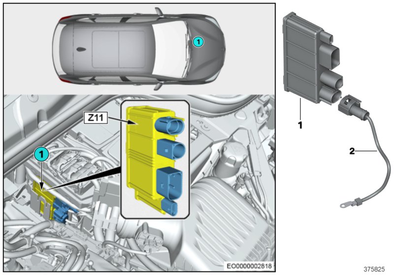 Zintegrowany moduł zasilania Z11  (12_2235) dla BMW 2' F45 Active Tourer LCI 220i Act ECE