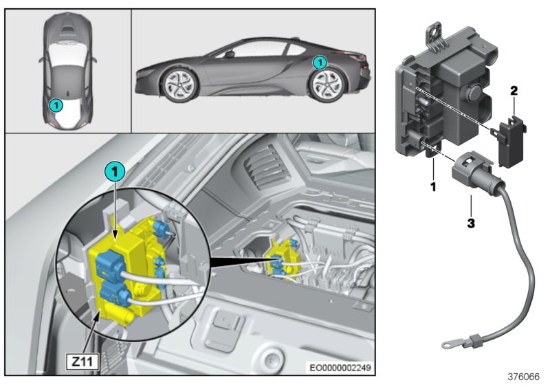 Zintegrowany moduł zasilania Z11  (61_3782) dla BMW i i8 I12 LCI i8 Cou ECE